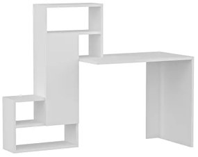 Pracovný stôl s policou IRMAK 119x138,6 cm biela