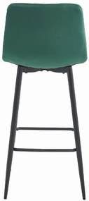 Zamatová barová stolička Florence zelená