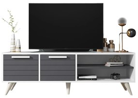 TV stolík/skrinka Dononu (biela + antracit) . Vlastná spoľahlivá doprava až k Vám domov. 1095259