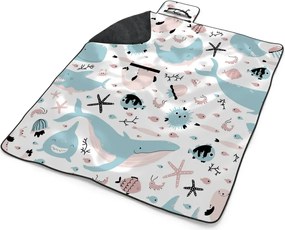 Sablio Plážová deka Animovaný Morský svet: 200x140 cm