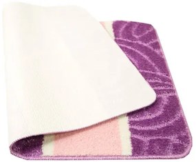 Kúpeľňový koberček MURCIA ružový / fialový, lístie