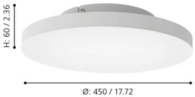 Eglo 31728 - LED RGBW Stmievateľné stropné svietidlo TURCONA-Z LED/22,4W/230V