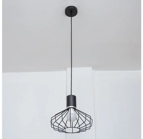 Luster na lanku SOLANO 1xE27/15W/230V čierna/lesklý chróm