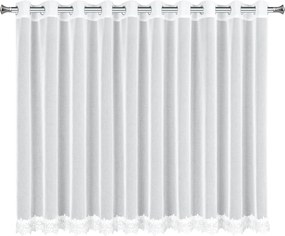 ZÁCLONA NA KRÚŽKOCH KAJA 350X145 CM CM BIELA