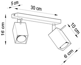 Bodové svietidlo MERIDA 2 2xGU10/40W/230V čierna