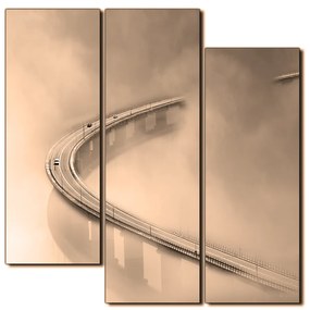 Obraz na plátne - Most v hmle - štvorec 3275FD (105x105 cm)
