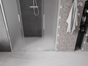 Mexen Velar L Duo, posuvné sprchové dvere do otvoru 150 cm, 8mm sklo námraza, chrómová, 871-150-003-32-01