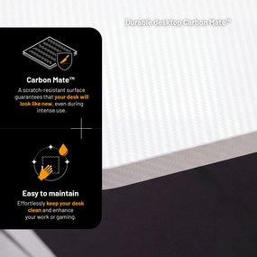 Biely herný a kancelársky stôl X-Mate 160 x 75 x 75 cm Doablo Chairs