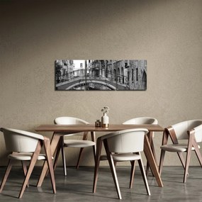 Obraz - Pohľad na Benátky (s hodinami) (90x30 cm)