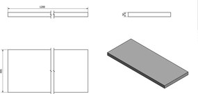 Sapho Sapho, AVICE doska 120x50cm, dub Rover, AV124