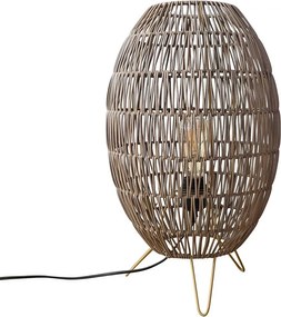 Ratanová lampa LF09 sivo-béžová
