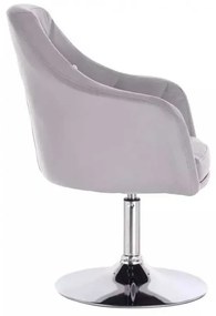 LuxuryForm DESIGN Kreslo ROMA na striebornom tanieri - šedé