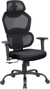 Kancelárska stolička Air-Plus, čierna látka%