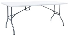 Skladací záhradný stôl biely 180x72x72 cm HDPE