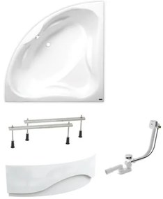 Rohová vaňa Laguna Cornelia 140x140 cm akrylát ľavá aj pravá SIKOCO1400APNP, 1 ks