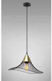 Luster na lanku ALURA 1xE27/60W/230V pr. 50 cm čierna