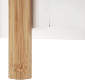 Tempo Kondela 2-poličkový regál, prírodný bambus/biela, BALTIKA TYP 1
