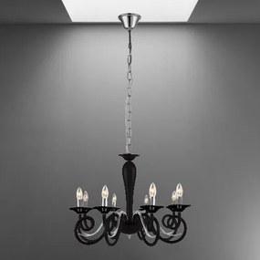 Čierny retro luster LUXERA 62103 MOZART 2 Ø83