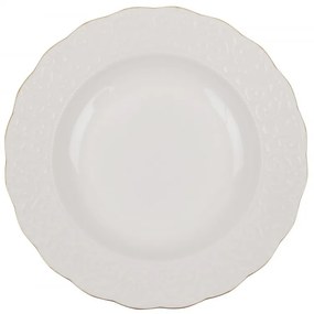Porcelánová sada 24 ks talířů Whitie I. bílá/zlatá