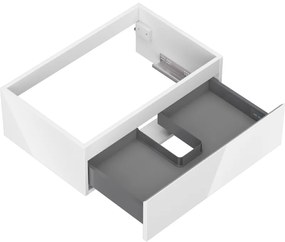 Mexen Orio, kúpeľňová skrinka 70 cm, 1 zásuvka, biela lesklá, 91A10-07023-1-BF00