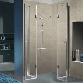 BPS-koupelny Štvorcový sprchový kút HYD-SK1290C 100x100 chróm/transparent + vanička HYD-SSV-SXL02C biela