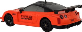 LEAN Toys Športové autíčko s diaľkovým ovládaním R/C v mierke 1:24, oranžové, s vymeniteľnými kolesami