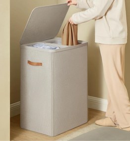 Songmics Kôš na bielizeň Daisy Beige 2x85l