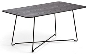 Kaviarenský stôl IRIS, 1100x600 mm, čierna, čierny dub