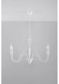 Luster na reťazi MINERWA 3 3xE14/40W/230V biela