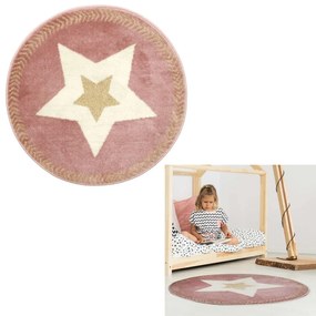 Detský okrúhly koberec ROSIE 80 cm