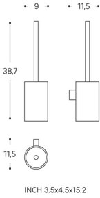 LAUFEN H3840610040001 - Nástenná WC kefa NIARA lesklý chróm