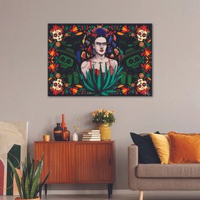 Gario Obraz na plátne Frida Kahlo v mexickom reliéfe Rozmery: 60 x 40 cm