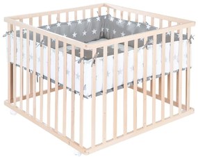 Detská ohrádka v prírodnej farbe 100x100 cm – Roba