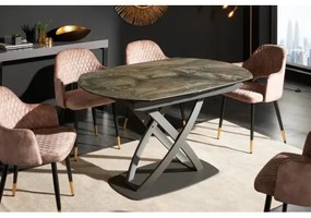 Rozkladací jedálenský stôl 41451 130/190 x 100cm Marble Look Taupe Ceramik - Komfort-nábytok