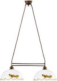 Kolarz 731.82.114 - Závesný luster NONNA na lanku 2xE27/75W/230V víno/jahody