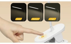 Aigostar - LED Stmievateľná nabíjacia stolná lampa s klipom LED/2,5W/5V 1200mAh biela