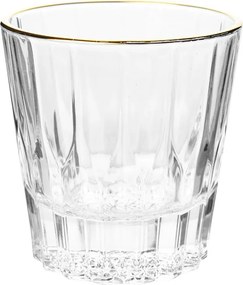 Pohárik na vodu so zlatým prúžkom Gold line - Ø 9*9 cm / 200 ml