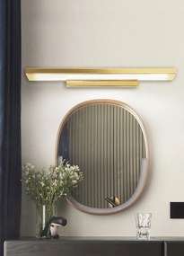 Toolight Toolight, LED nástenné svietidlo nad zrkadlo 80cm APP838-1W, zlatá, OSW-07016