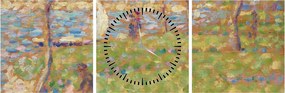 Obraz - Georges Seurat, Study for "La Grande Jatte", reprodukcia (s hodinami) (90x30 cm)