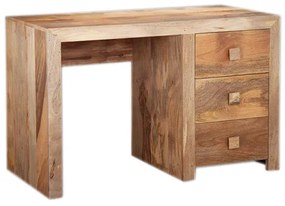 Indický nábytok - Písací stôl 130x76x70 Hina z mangového dreva Mango natural
