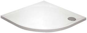 Deante Cubic, štvrťkruhová akrylátová sprchová vanička 80x80x4,5 cm, hĺbka 3cm, biela, KTK_052B