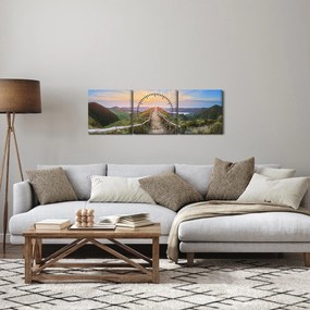 Obraz - Horský chodník (s hodinami) (90x30 cm)