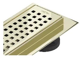 Mexen Flat 360°, nerezový sprchový žľab vzor M08 80 cm, zlatá lesklá, 1525080-40