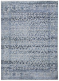 Diamond Carpets koberce Ručne viazaný kusový koberec Diamond DC-HALI B Silver / blue - 140x200 cm