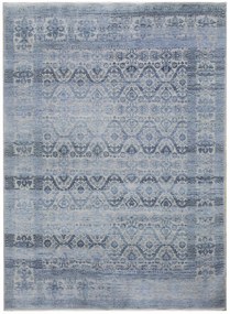 Ručne viazaný kusový koberec Diamond DC-HALI B Silver / blue, 305x425, modrá, chodba / predsieň, Diamond Carpets India