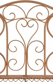 Rustikálna kovová lavička Tar - Hnedá antik