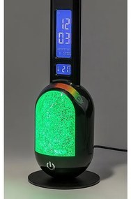 Rabalux 74230 stolná LED lampa s glitrami Figen, čierna, 5W, 290lm, 5000K, stmievateľná