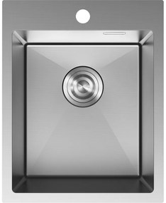 Mexen Solix, 1-komorový nerezový drez 400 x 500 mm, brúsená oceľ, 6406401000-01
