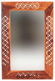 Zrkadlo Mira 60x90 indický masív palisander Svetlomedová