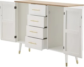 Komoda Matera 117 cm biela/hnedá